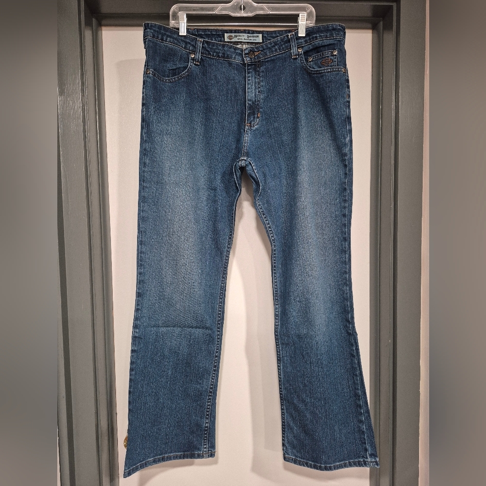 EUC Womens Harley Davidson 5 Pocket Jeans
